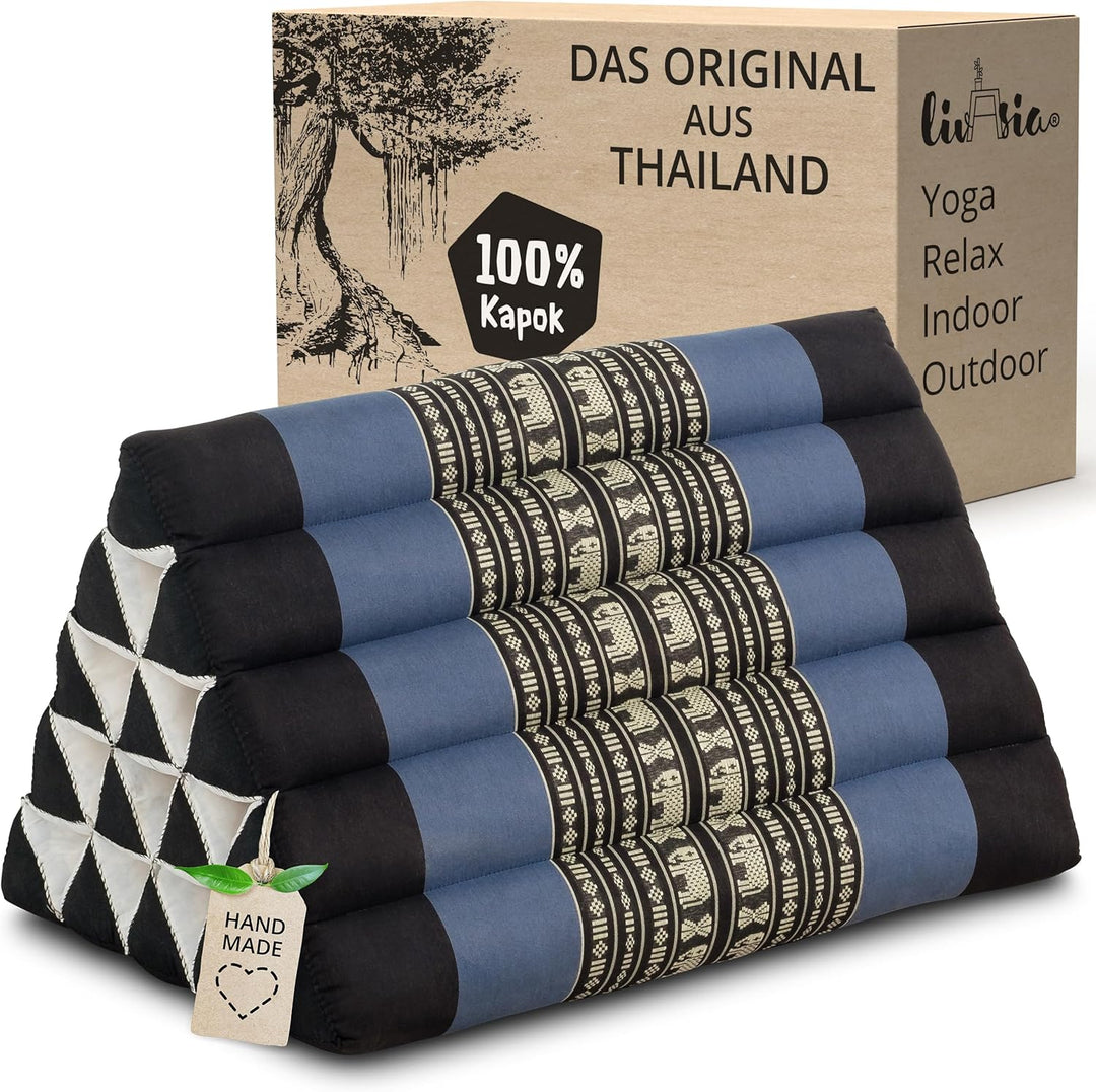 livasia Asia WOHNSTUDIO DREIECKSKISSEN, Thaikissen der Marke Asia Wohnstudio, Kapok Dreieckskissen,
