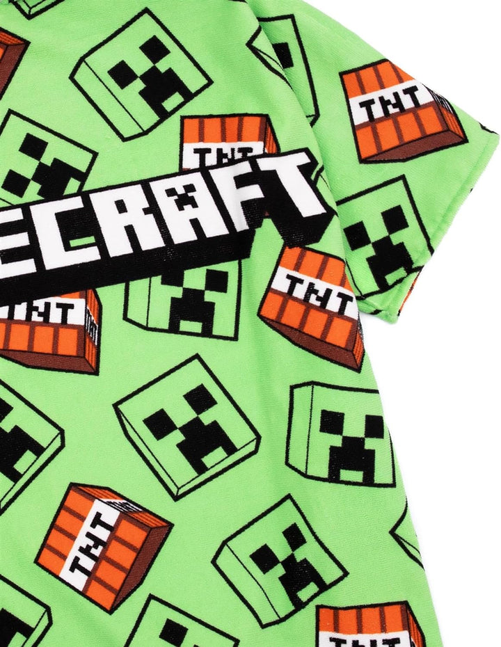 Minecraft Handtuch Poncho Kinder Teens | Mädchen Jungen Spiel Charaktere Creeper TNT Explosive Kinde