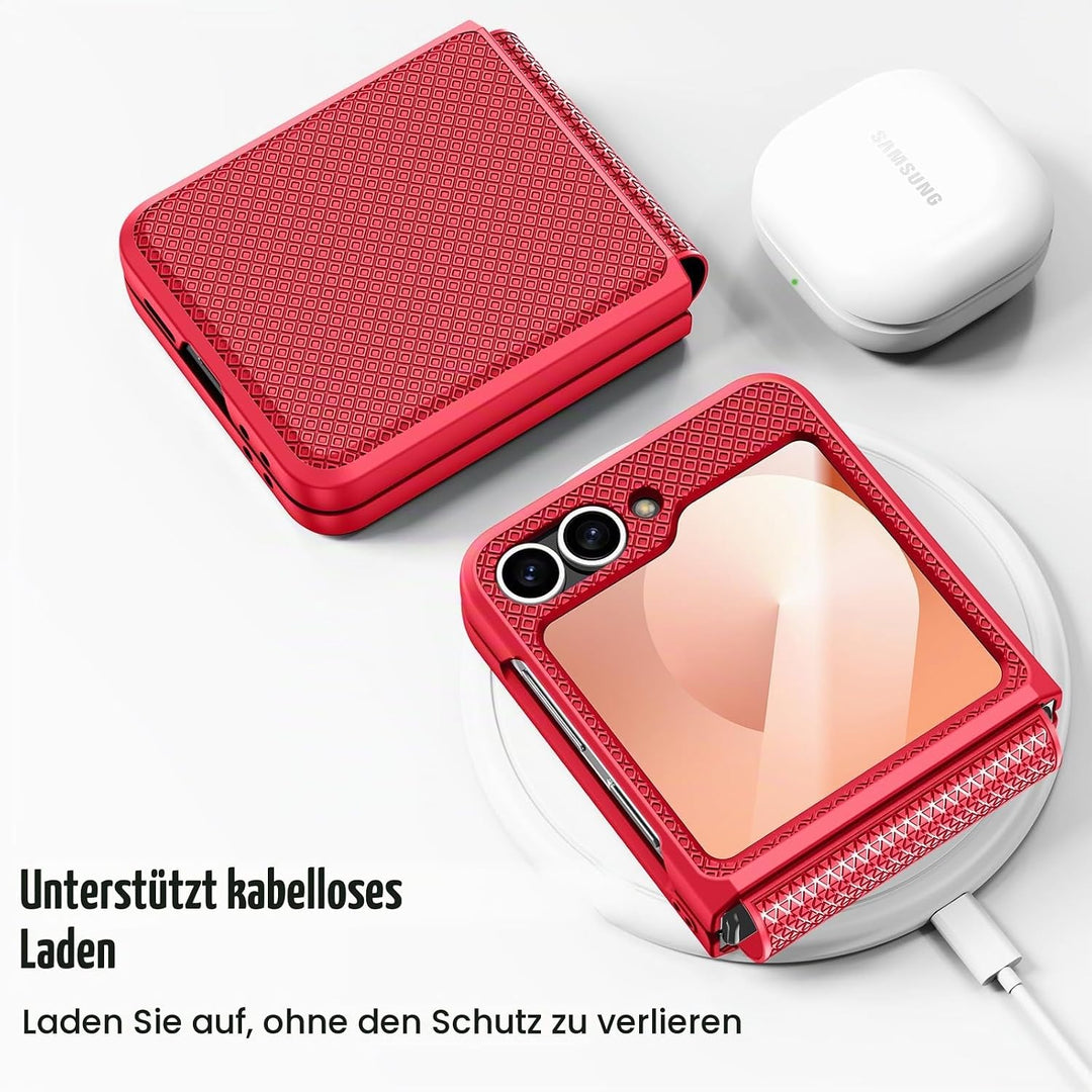 Doeshine für Samsung Galaxy Flip 6/Z Flip 7 FE Hülle [Not for Flip 7] mit Scharnierschutz &amp; Displays