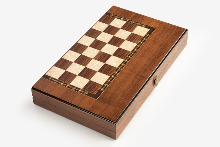 Helena Wood Art, Handgefertigtes Hochwertiges Backgammon Spiel aus Holz, Tavla, 100% Holz, Deluxe Ed