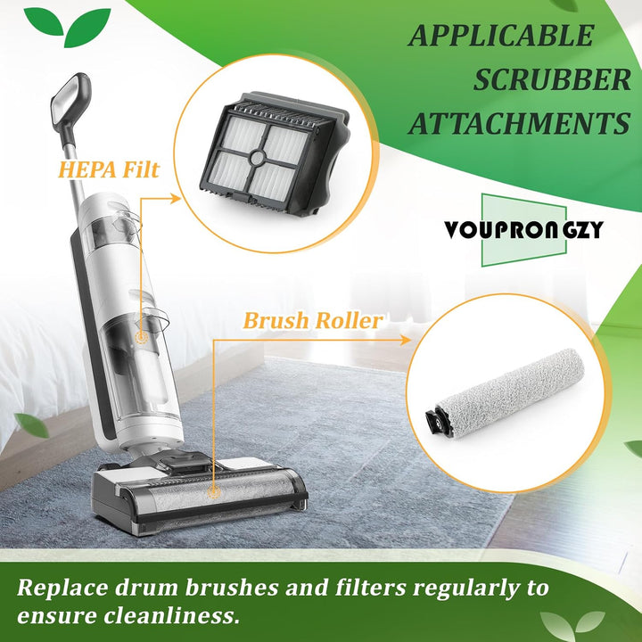 2 Bürstenrollen 4 Filter Ersatzteile für Tineco iFloor 3 / Floor One S3 Nass Trockensauger Bürstenro