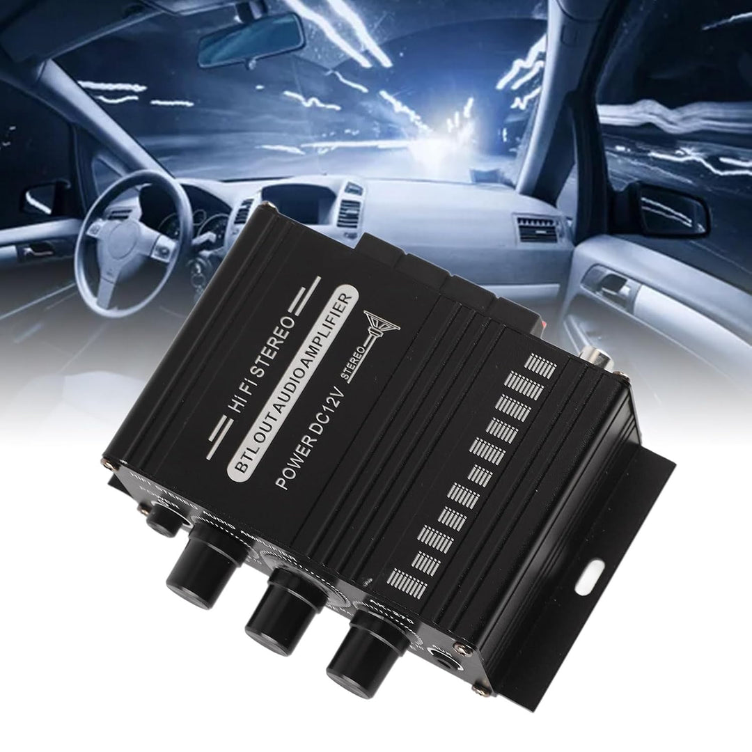 Stereo-Verstärker 12 V, Auto-Stereo-Audio-Verstärker, Auto-Audio-Subwoofer-Verstärker, Tragbarer Min
