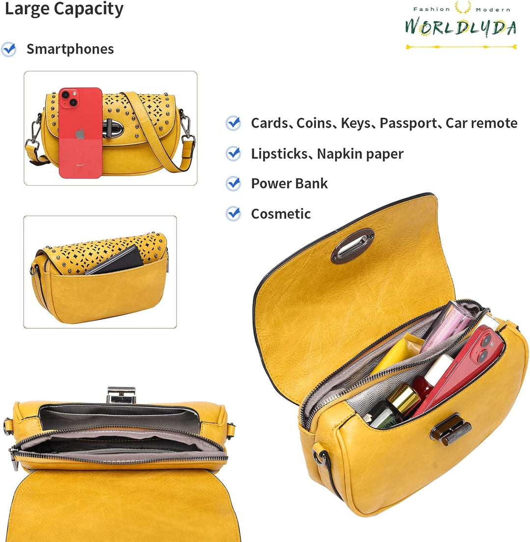 Fashion Modern WORLDLYDA Vintage kleine Umhängetasche Handtasche Handy Geldbörse Kartenhalter Brieft