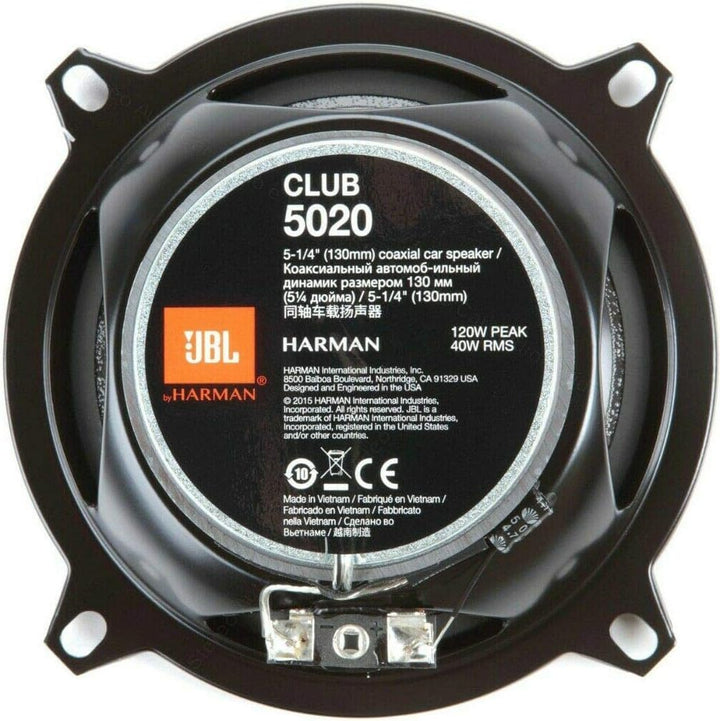 2 Lautsprecher JBL Club 5020 koaxial 13,00 cm 130 mm 5,25" Durchmesser 40 watt rms und 120 watt max