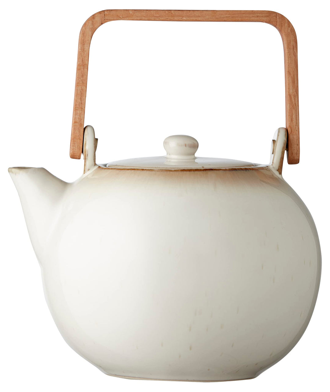 BITZ Teekanne, Kanne aus Steingut/Keramik für Tee, 1,2 Liter, Höhe 20 cm, Creme 1,2 liter Creme, 1,2