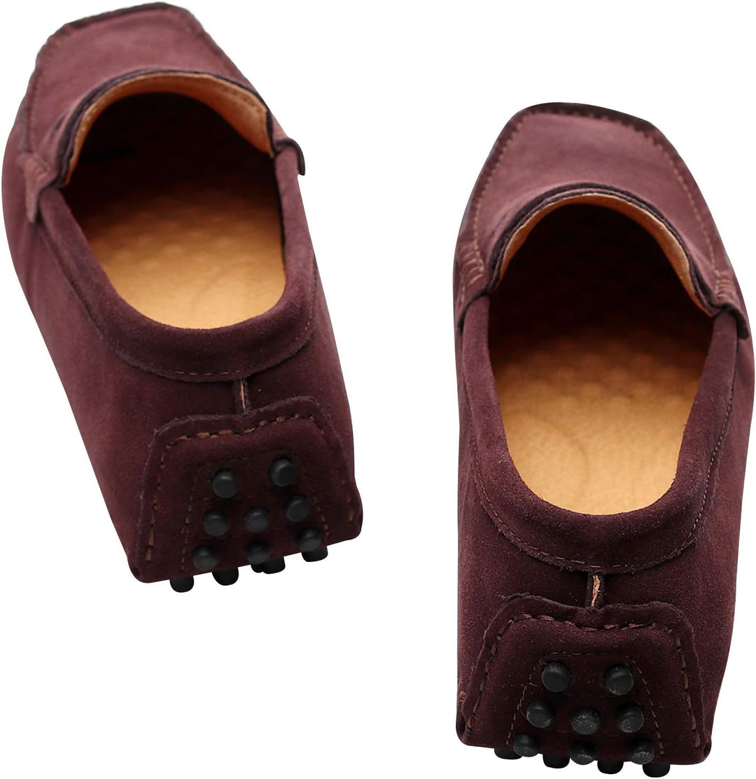 Jamron Herren Wildleder Penny Loafers Gemütlich Fahrende Schuhe Mokassin Slippers 42 EU Kaffee, 42 E