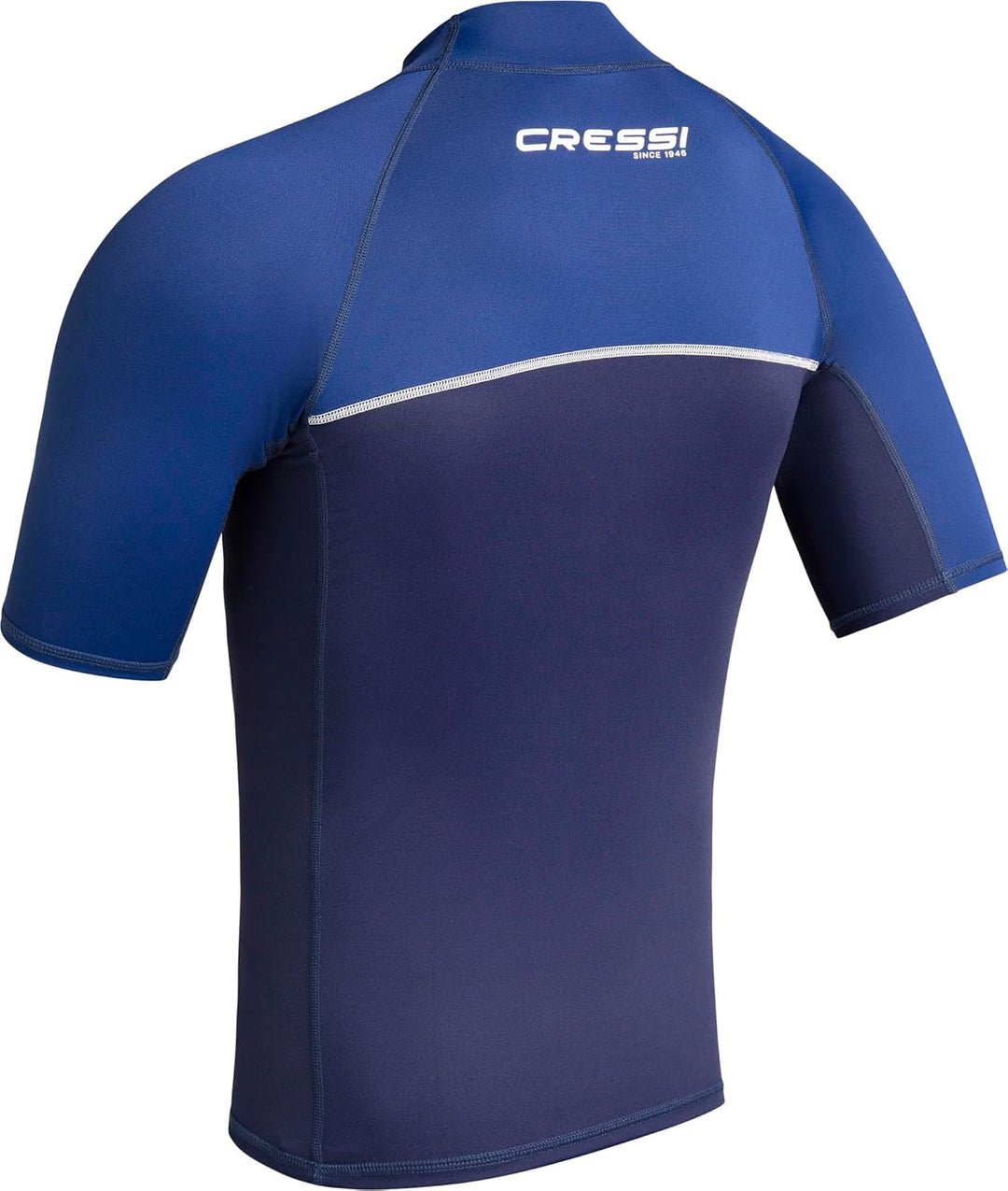 Cressi Shield Man Rash Guard Short/Sl Schützender Rashguard für SUP und Wassersport Blau/Royalblau L