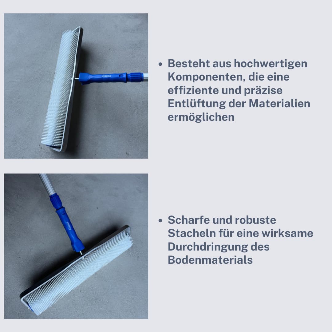 50cm Stachelwalze Entlüftungsroller Nivellierwalze Igelwalze Nagelroller + Bügel (11mm Stachellänge)