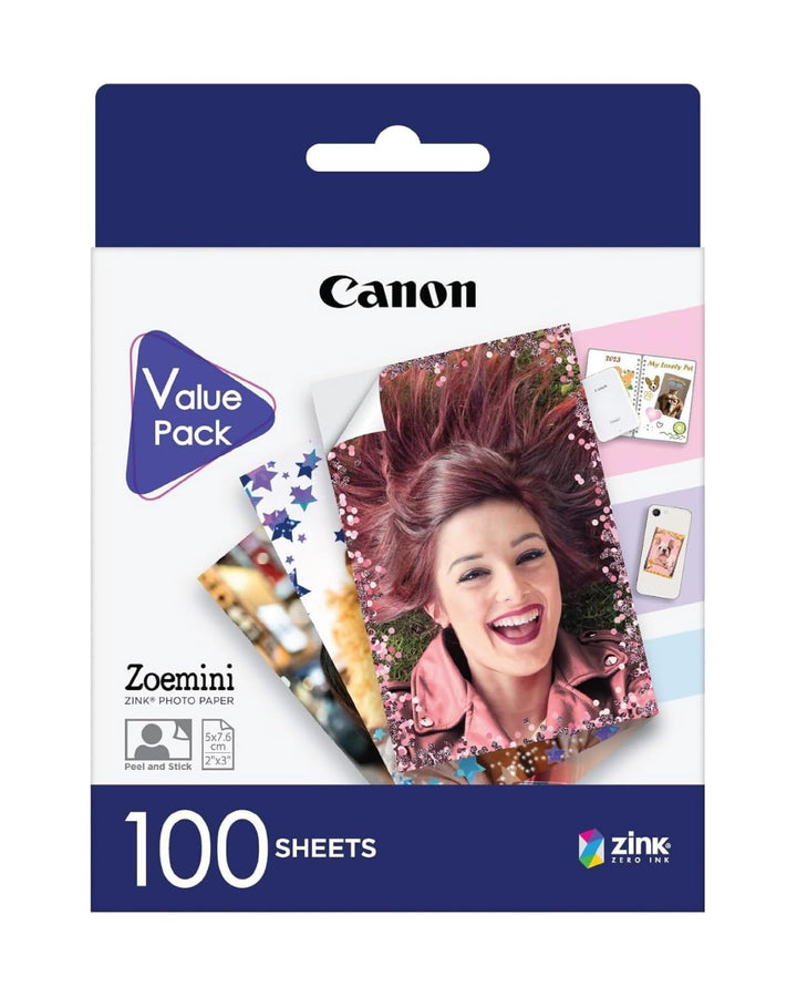 Canon ZP-2030 Original ZINK Fotopapier 100 Blatt für Canon Zoemini Sofortbildkamera/Fotodrucker (Pap