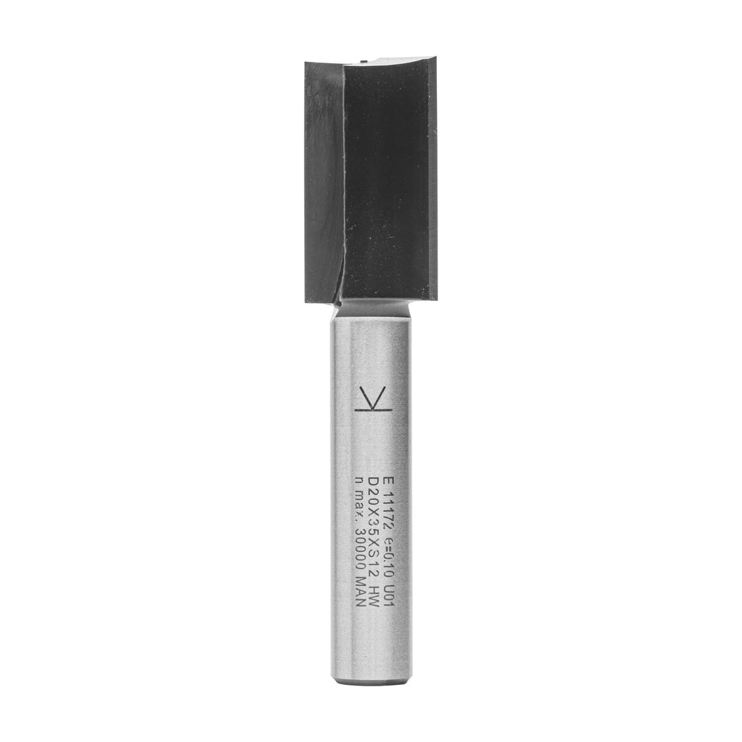 ENT 11172 Nutfräser HW, Schaft (S) 12 mm, Durchmesser (D) 20 mm, NL 35 mm, SL 55 mm, GL 90 mm, mit H
