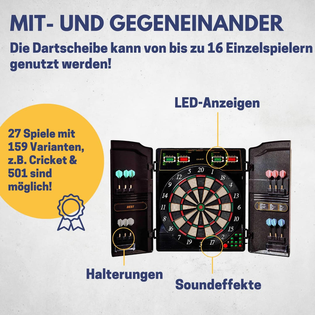 Best Sporting Dartscheibe elektronisch Oxford Evolution I Dartscheibe elektronisch mit LED-Anzeigen