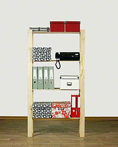Holzregal Keller- Lager- Bücher- Küchenregal Ständer Serie B 17-24 (B-17)