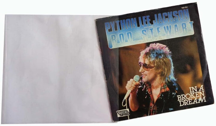 Nonsolo-computer Packung mit 100 Stück Vinyl-Schallplattenhüllen 7 Zoll (45 Umdrehungen), transparen