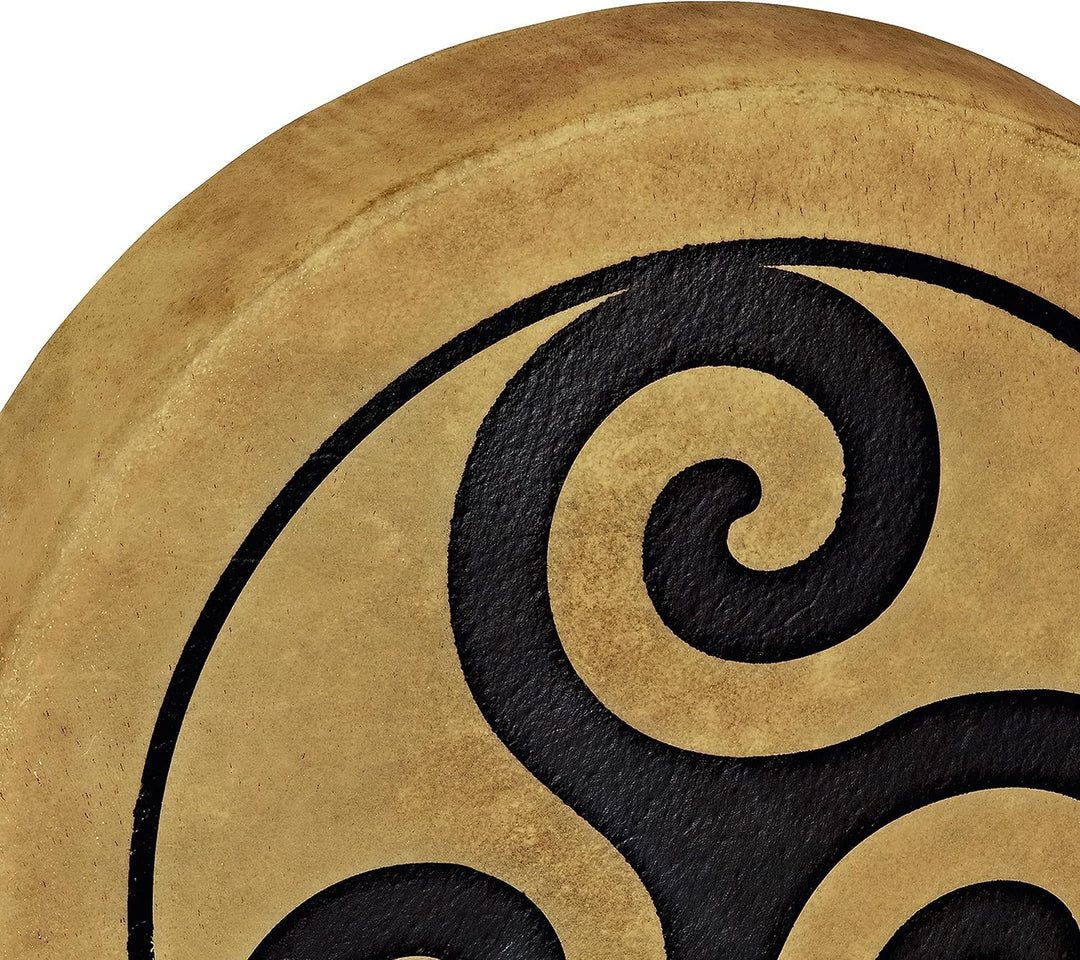 Sonic Energy 15" Rahmentrommel Triskele – Schamanisches Instrument mit Büffelfell – Für Meditation,
