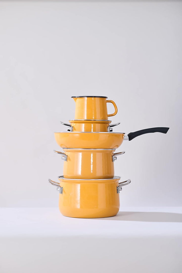 Riess, 0653-113, Fleischtopf mit Glasdeckel 20cm, 3.5L, Nouvelle, ORANGE, LBH 28,7 x 21,7 x 19cm, Ge