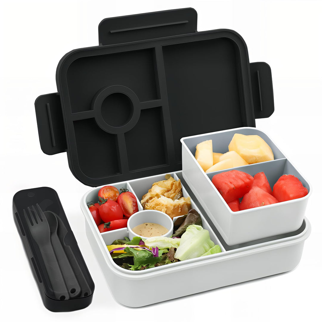 Bugucat Brotdose Kinder mit Fächern 1300ML,Lunchbox Kinder Auslaufsicher mit 5 Fächern,Bento Box Lun