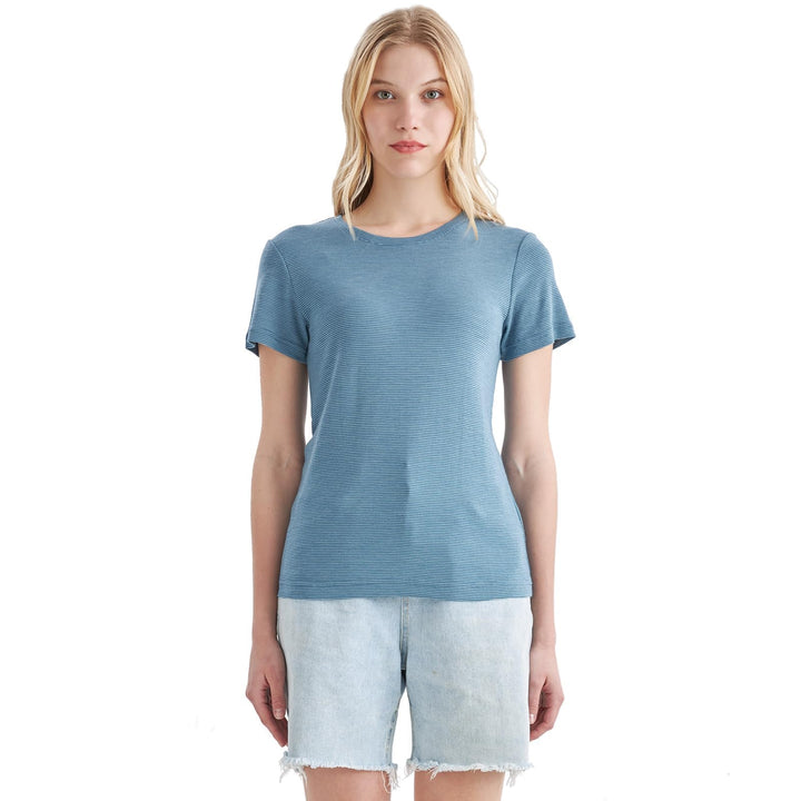 Merino Protect 100% Merino Wolle Shirt Damen Kurzarm Rundhals Wolle Unterhemd Geruchsresistenz Funkt