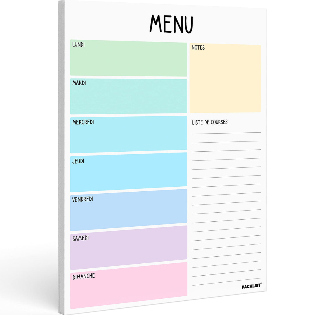 Planificateur de Repas Hebdomadaire et Liste de Courses - Planificateur de Nourriture 52 feuilles po