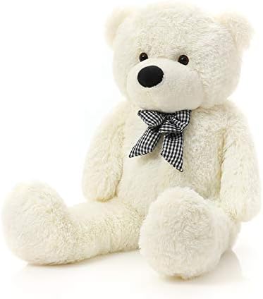 Plüschtier Teddybär Gross XXL - Weiss Stofftier Kuscheltier Bär 140 cm Gross - zum Kuscheln und Spie
