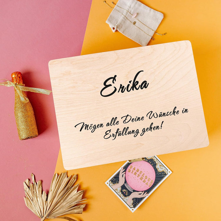 Creative Deco Personalisierte Geschenke Wunschtext Holzkiste | Dein Eigener Beliebiger Text Individu