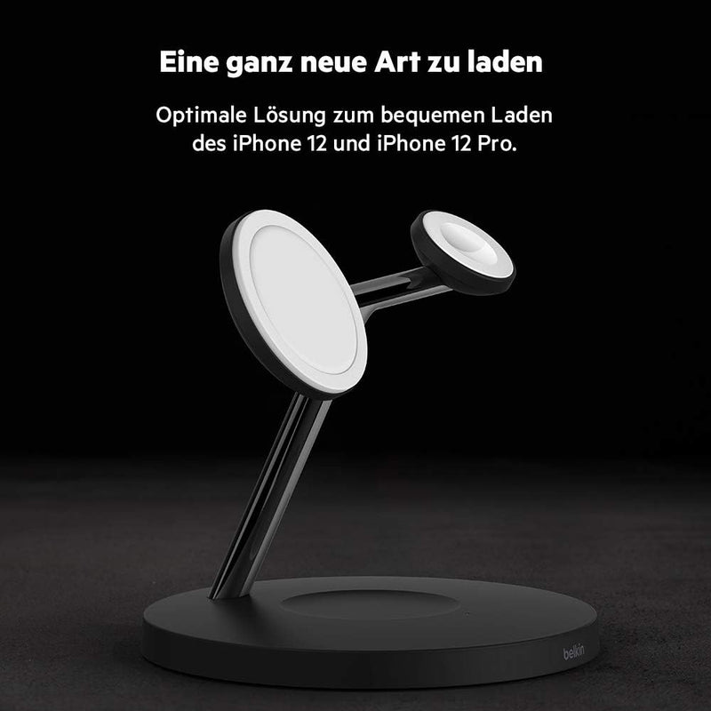 Belkin BoostCharge Pro drahtloses 3-in-1-Ladegerät mit MagSafe für iPhone 15, 14, 13, 12 + Apple Wat
