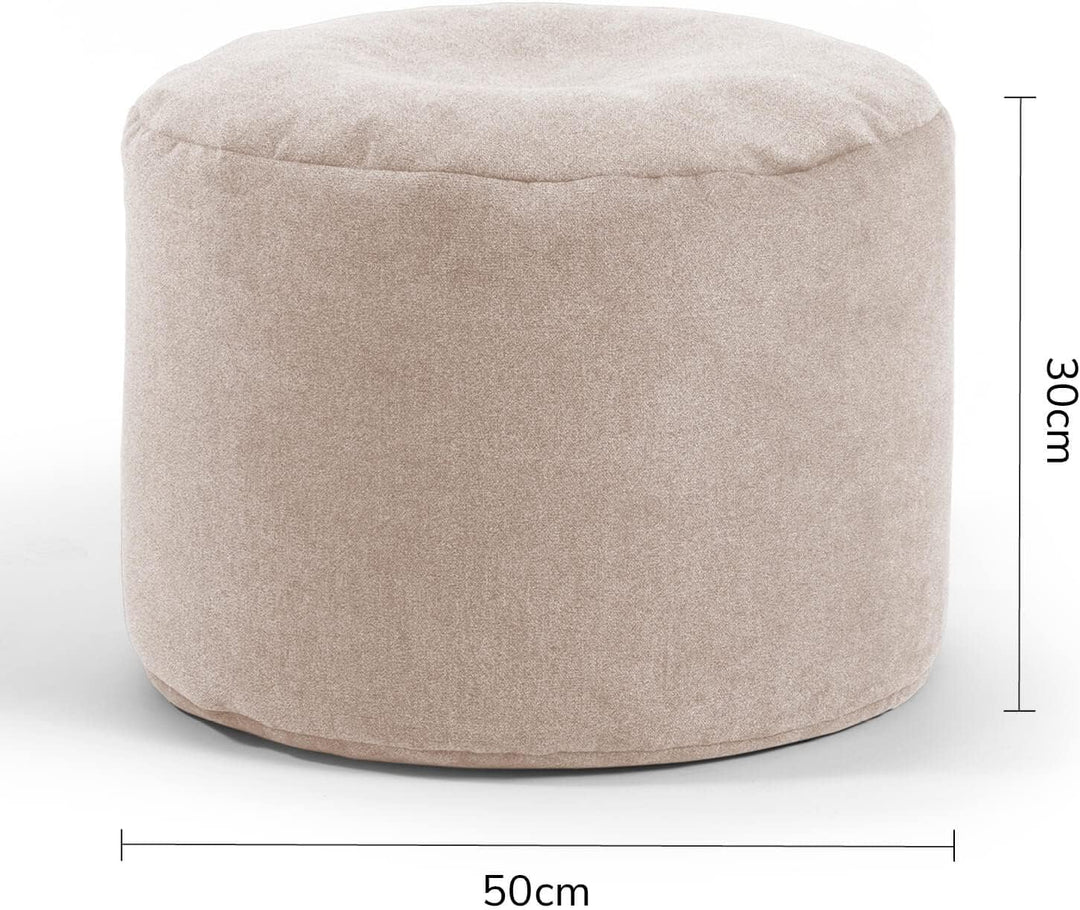 mokebo® Minipouf, Hocker o. Bodenkissen 50x30cm 'Der Ruhepouf' Sitzhocker rund & Fusshocker fürs Woh