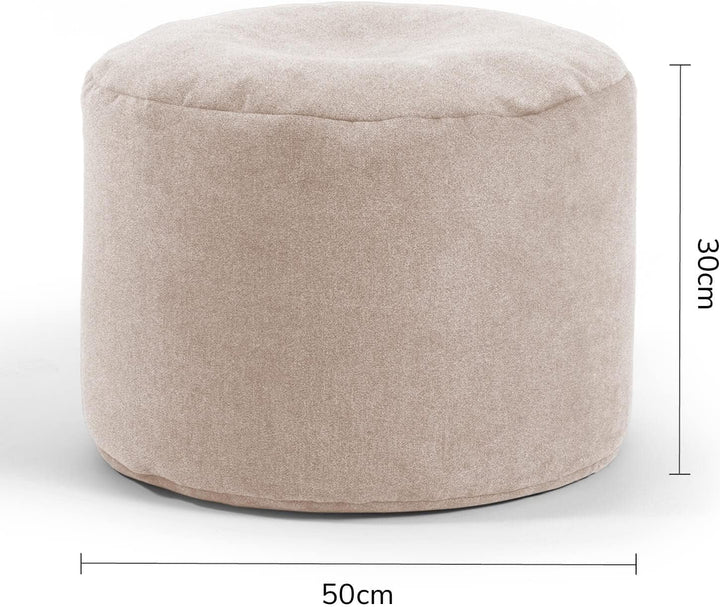 mokebo® Minipouf, Hocker o. Bodenkissen 50x30cm 'Der Ruhepouf' Sitzhocker rund & Fusshocker fürs Woh