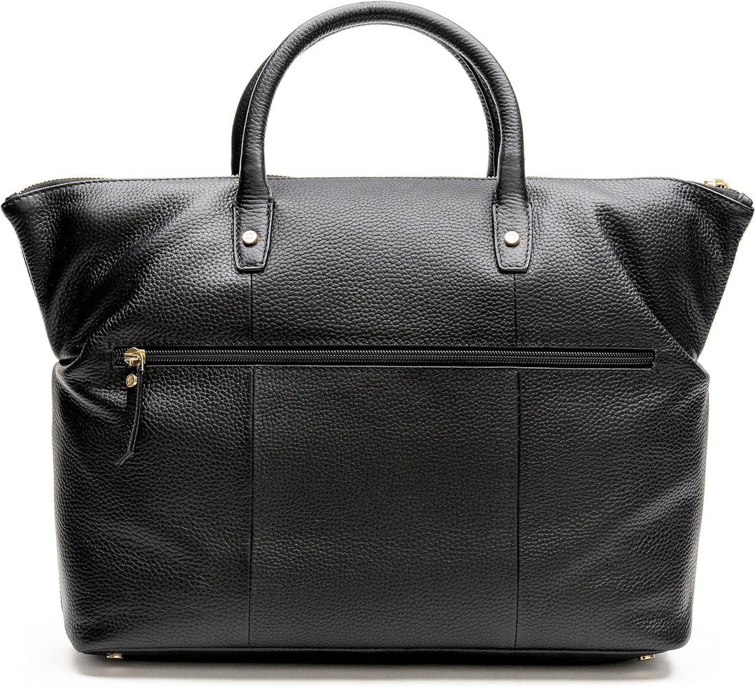 Lazarotti Bologna Leder Shopper Tasche Damen | mit abnehmbarem Schultergurt | XL Henkeltasche 36 cm