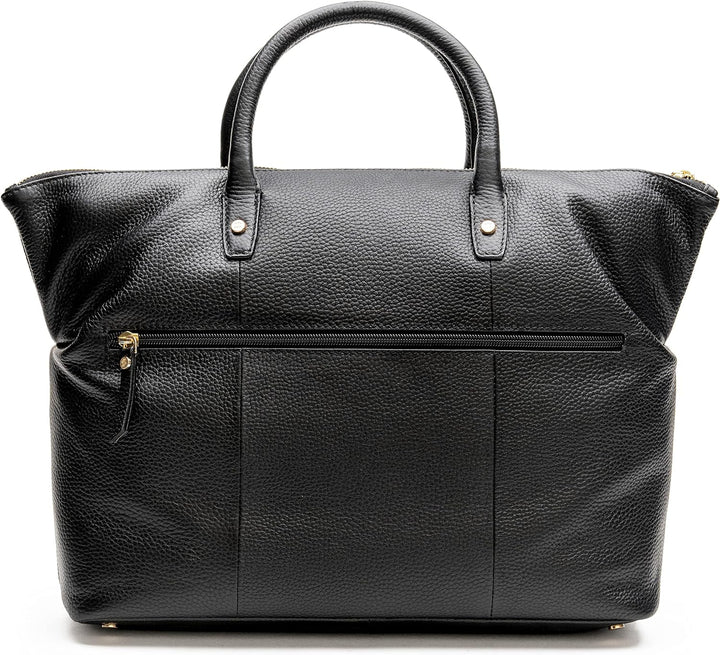Lazarotti Bologna Leder Shopper Tasche Damen | mit abnehmbarem Schultergurt | XL Henkeltasche 36 cm