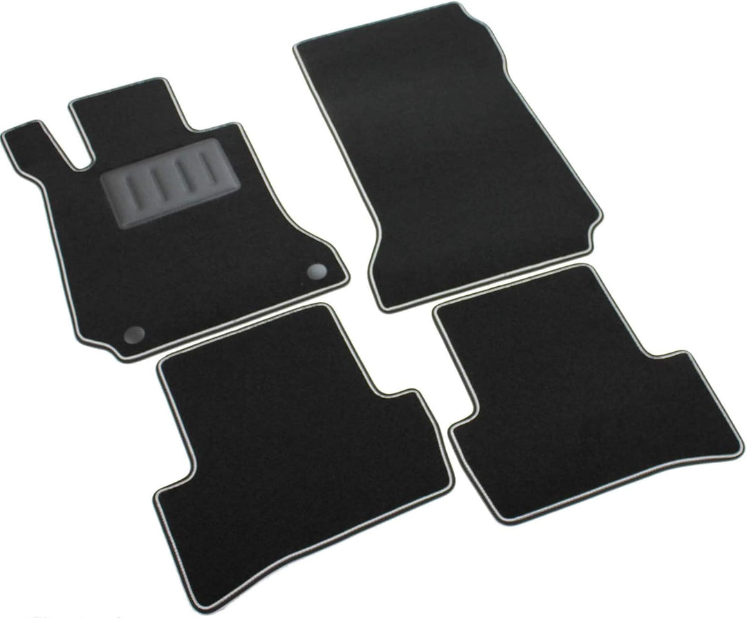 Das Teppich Auto, sprint02906, FuÃŸmatten Teppiche Schwarz rutschfest, verstÃ¤rkter Rand, zweifarbig