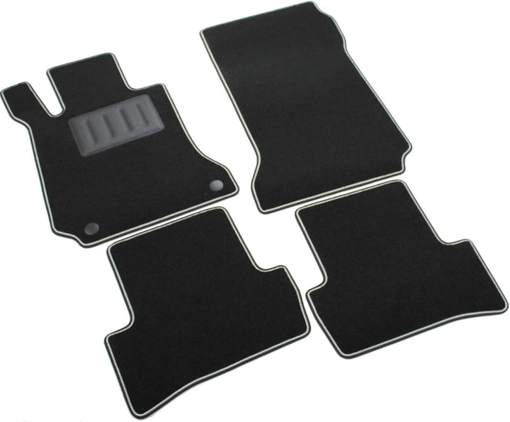Das Teppich Auto, sprint02906, FuÃŸmatten Teppiche Schwarz rutschfest, verstÃ¤rkter Rand, zweifarbig