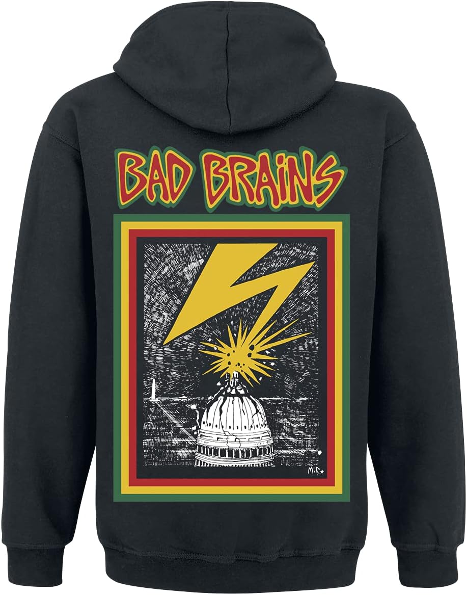 Bad Brains Männer Kapuzenpullover schwarz M 80% Baumwolle, 20% Polyester Band-Merch, Bands