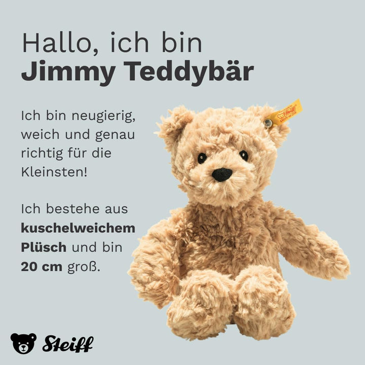 Steiff Kuscheltier Jimmy Teddybär, Süsses Stofftier, Jungen, Mädchen & Babys ab 0 Monaten, Plüschtie