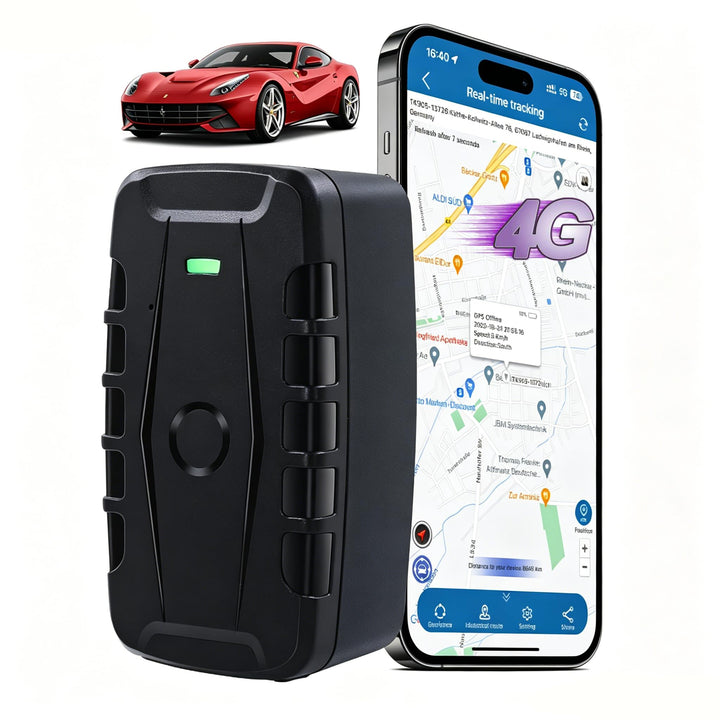 TKMARS 4G GPS Tracker Auto mit Magnet &amp; 20000mAh Akku, ohne ABO