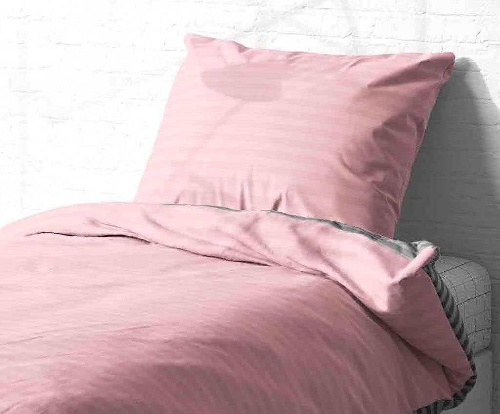 Leonado Vicenti Bettwäsche Baumwolle 200x220 cm Rosa Grau Wendebettwäsche Bezug mit Doppel Kissenbez