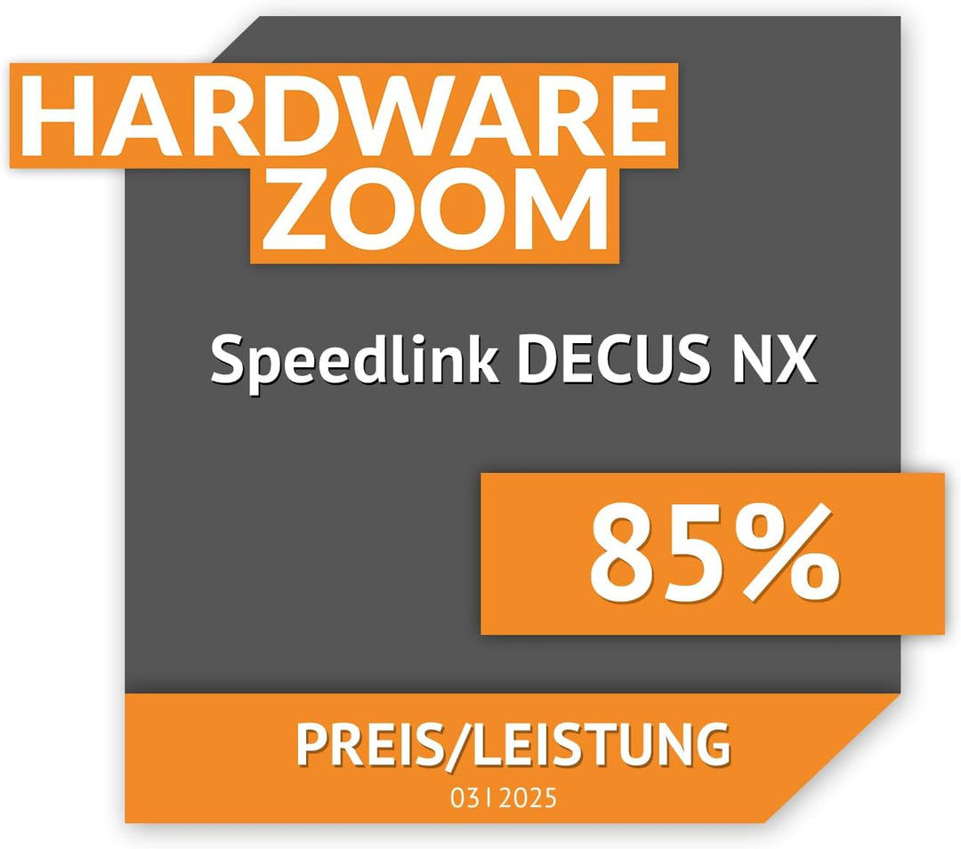 Speedlink DECUS NX - RGB Gaming Maus mit Kabel, bis 12800dpi, Programmierbar, Dauerfeuer Taste, USB