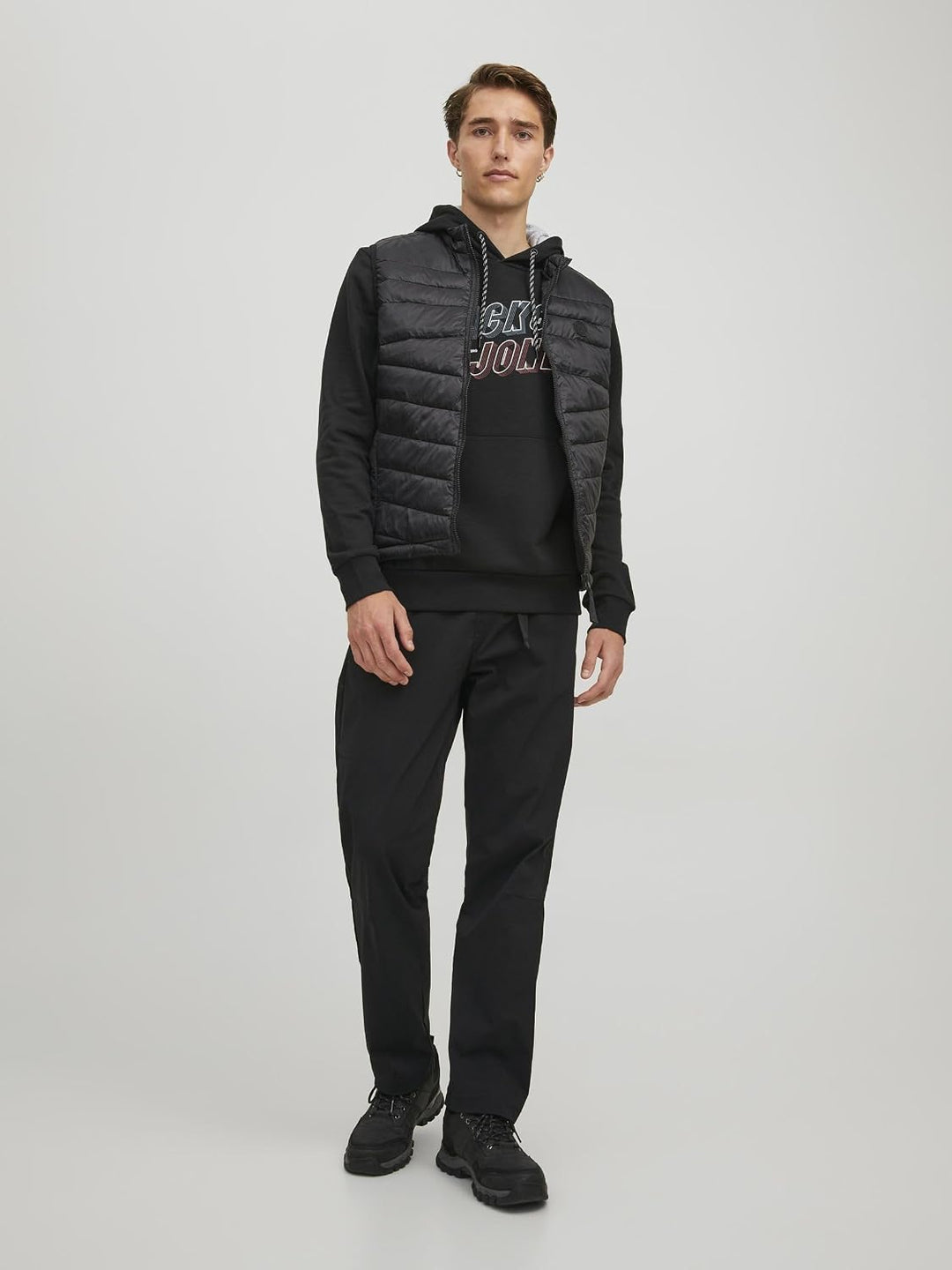 JACK &amp; JONES Herren Jjehero Bodywarmer Collar Noos Quilted Jacket XL Schwarz, XL Schwarz