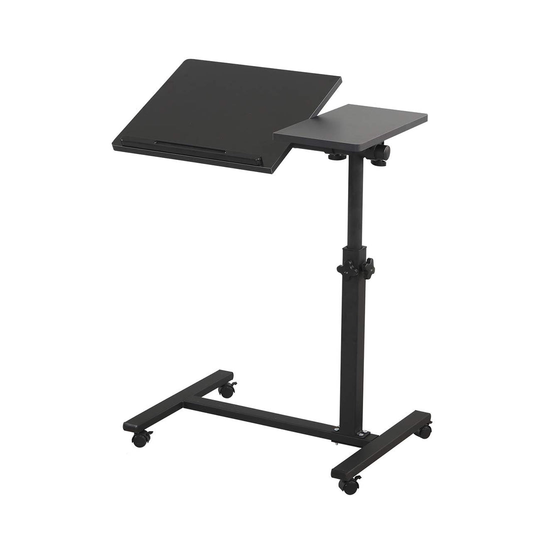Rollender Laptoptisch Knietisch für Laptop Rollwagen kippbar Überbett Nachttisch Überbett Schreibtis