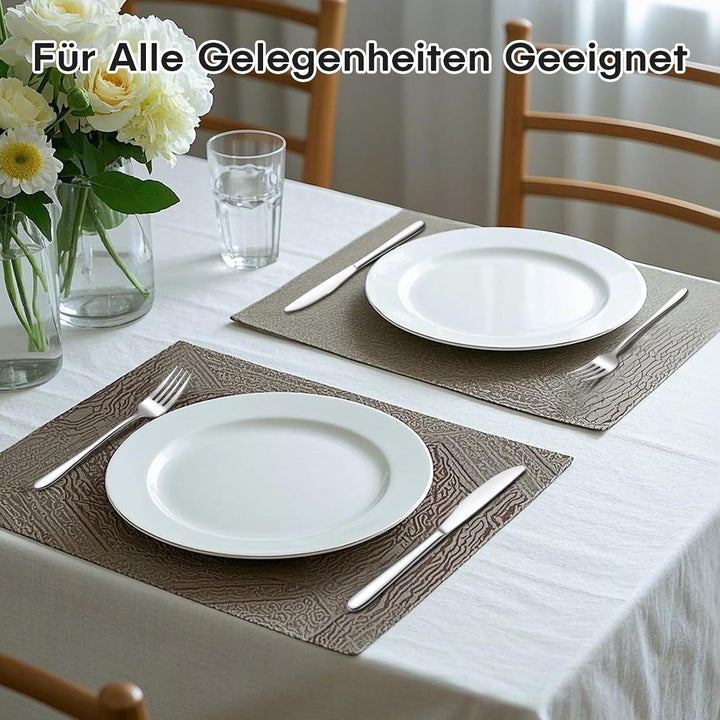 HONKKU Besteck Set, 60 Teilig Edelstahl Besteckset für 12 Personen, Essbesteck Set mit Abendessen Me