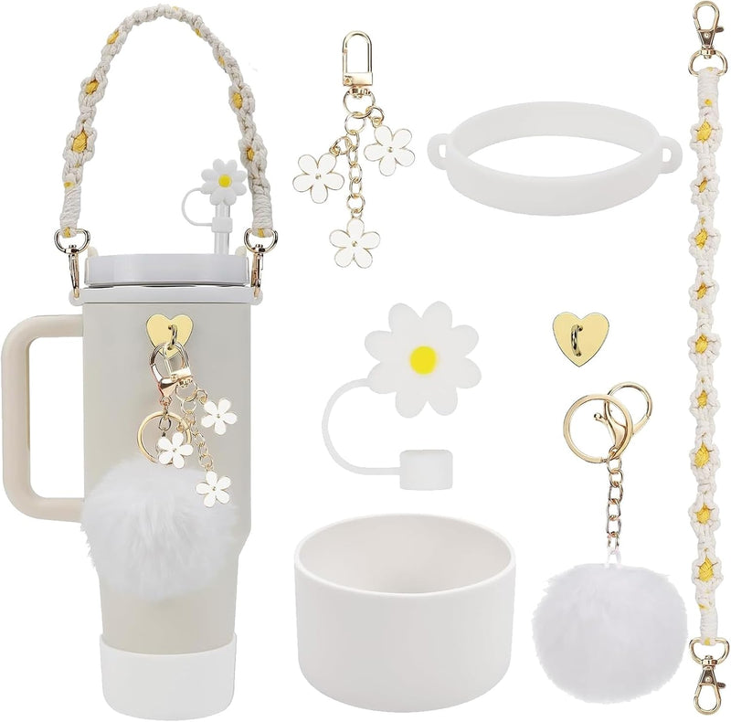 Stanley Cup Zubehör Set - Wasserflasche Griff Riemen, Siliocne Stanley Cup Stiefel, Stanley Cup Stro