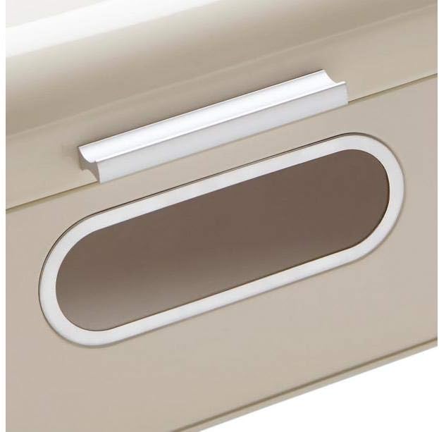 Echtwerk Brotkasten, Retro-Brotbox aus Metall mit Sichtfenster, Platzsparende Aufbewahrungsbox, Brot