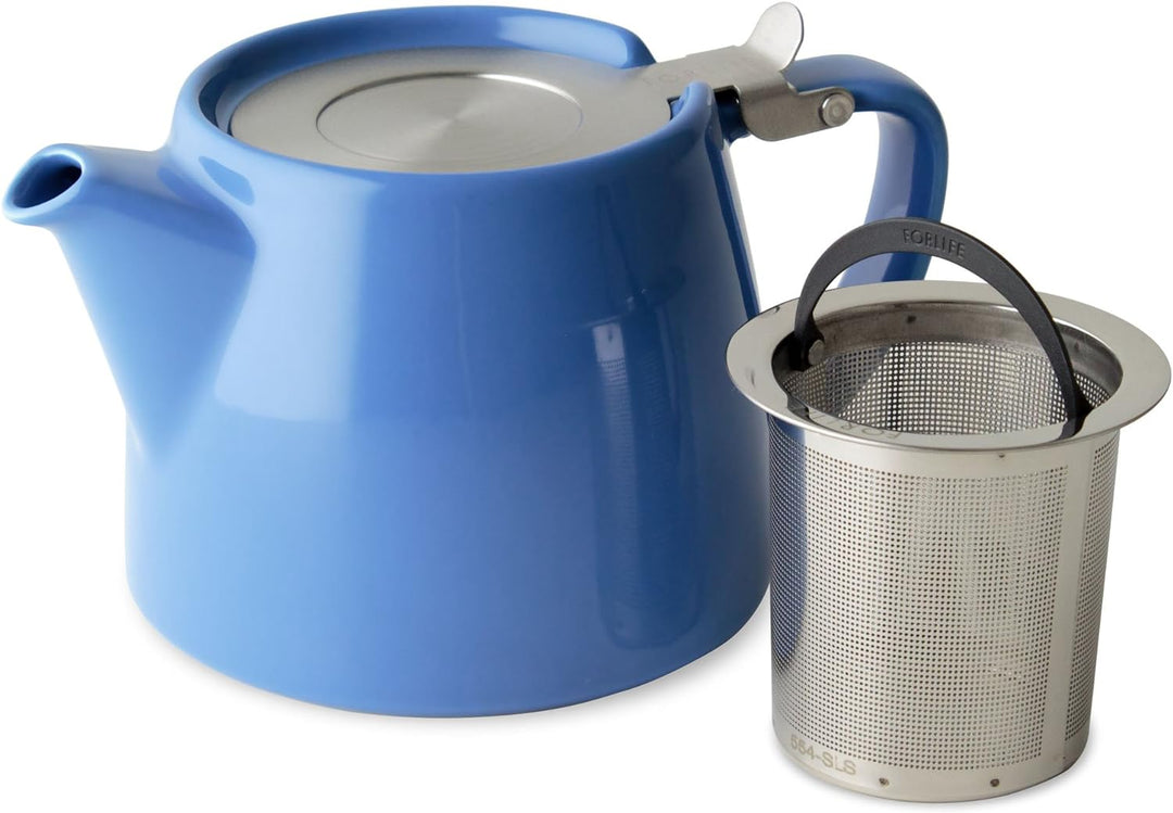 FORLIFE 309-BLU Teekanne mit SLS-Deckel und Teesieb, 510 ml, Blau, Blau