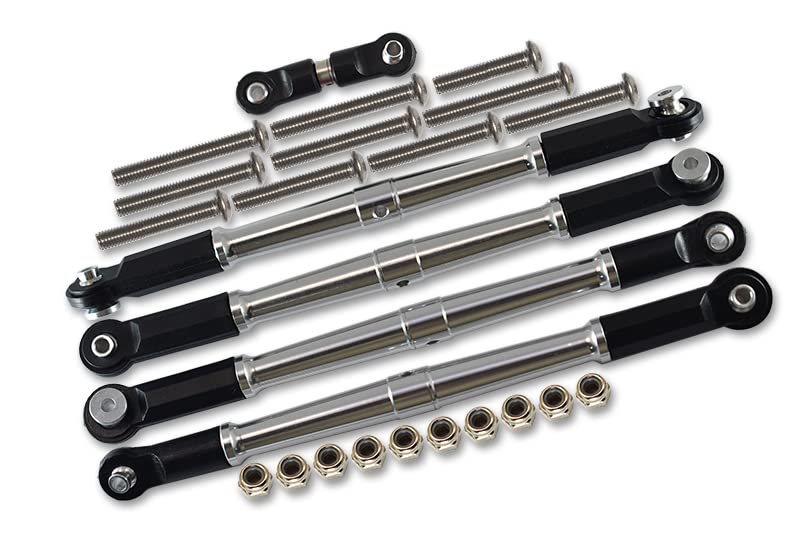 GPM Arrma 1:8 KRATON/Outcast 6S BLX Tuning Teile Aluminium Turnbuckles - 25Pc Set Silver