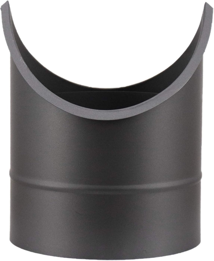LANZZAS Ofenrohr Wandfutter/Mauermuffe für Aussenecke, im Durchmesser Ø 150 mm, Farbe: gussgrau - we