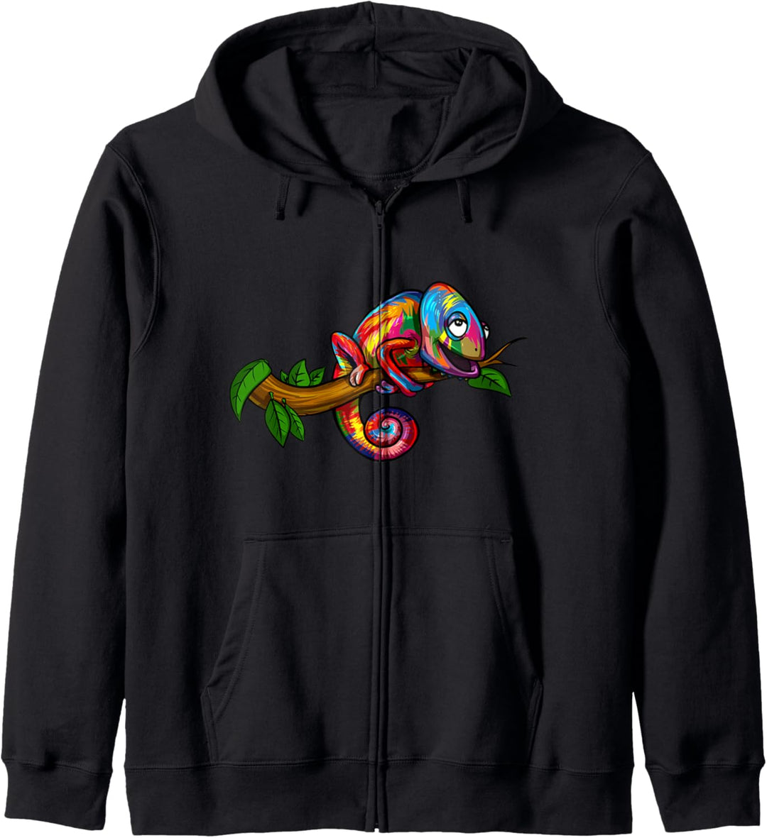 Chamäleon Eidechse Regenbogen Kapuzenjacke