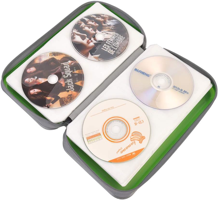 alavisxf xx CD Tasche, 96 CD/DVD Tasche Hartplastik CD Taschen Aufbewahrung Schutzhülle DVD Lagerung
