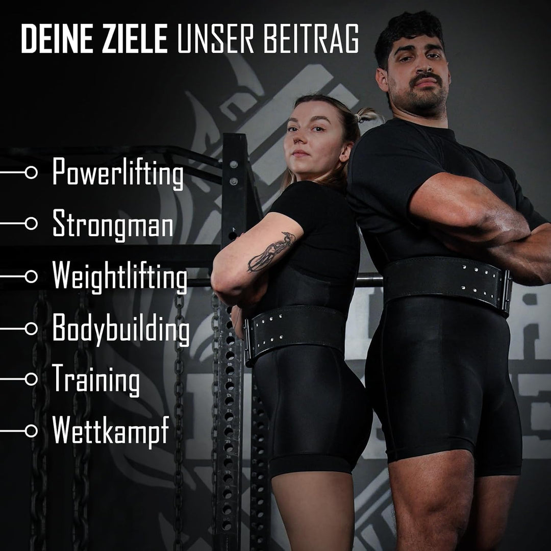 Strength Shop 13mm Prong Belt Gewichthebergürtel mit Schnallenverschluss, IPF-zertifiziert, Robuster