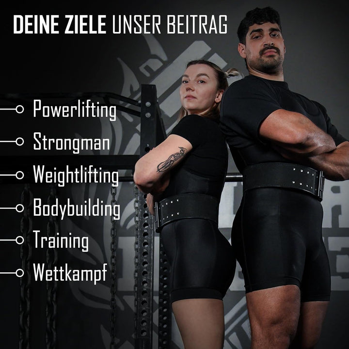 Strength Shop 13mm Prong Belt Gewichthebergürtel mit Schnallenverschluss, IPF-zertifiziert, Robuster