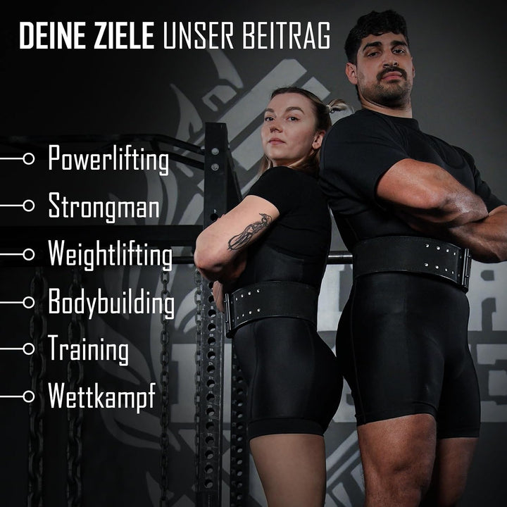 Strength Shop 13mm Prong Belt Gewichthebergürtel mit Schnallenverschluss, IPF-zertifiziert, Robuster