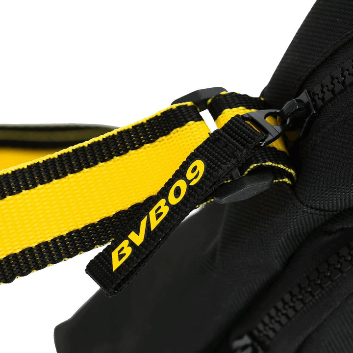 Dortmund BVB Schultertasche 2026 Schwarz mit Emblem | Drei Reissverschlussfächer, Verstellbarer Schu